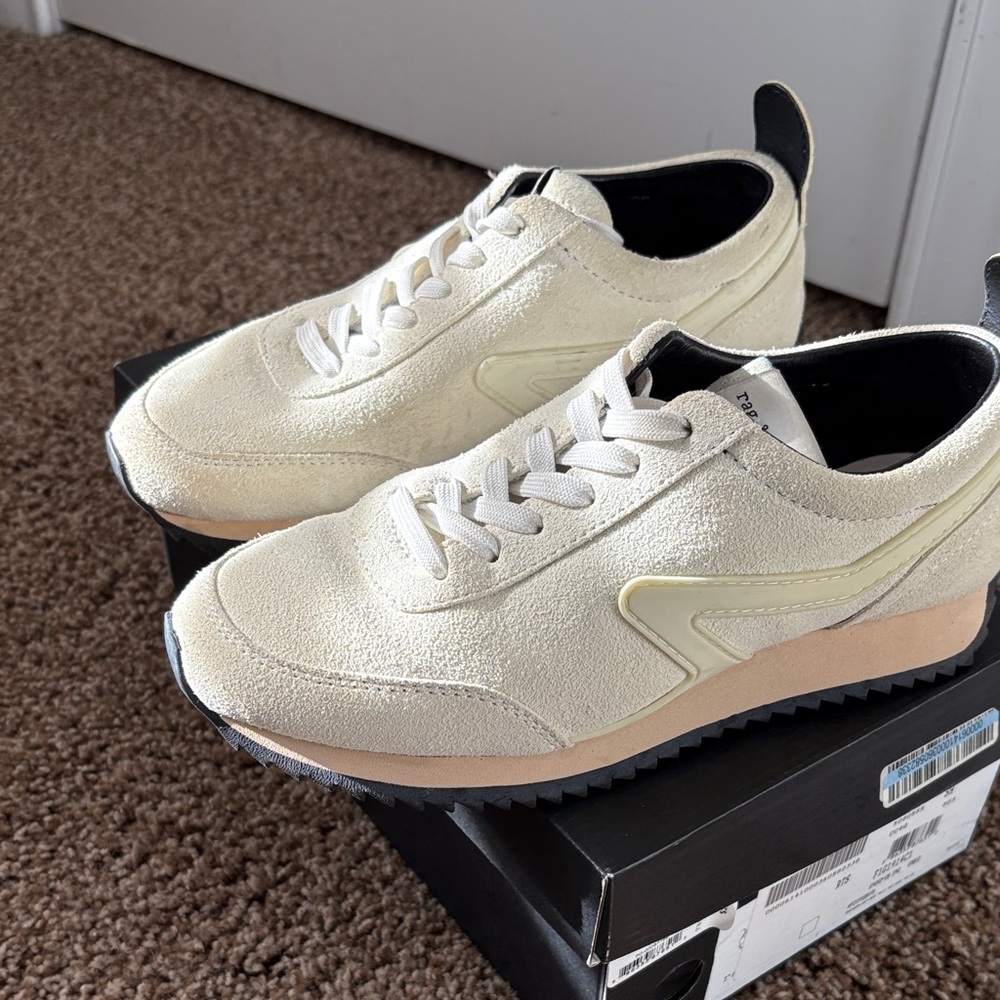 Rag & Bone women’s cream sneakers